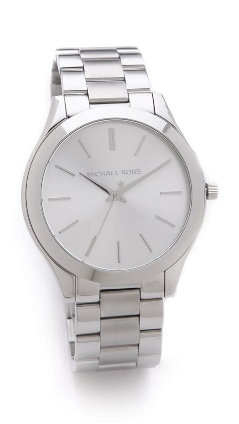 michael kors slim fit|Michael Kors slim runway silver.